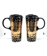 TWO Cypress Travel Mugs GOOD MORNING HANDSOME, GOOD MORNING BEAUTIFUL Bl... - $29.99