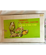 Vintage Chrome Plated 3 tier Candy / Cookie/Cake Stand Holiday Party Sto... - $19.99