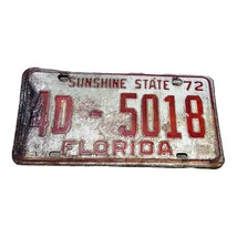1972 Florida License Plate Vintage Sunshine State Distressed Original Ta... - £14.75 GBP