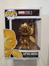 Funko POP - Gold Captain America - Vinyl Figure - 377 - Marvel - £11.69 GBP