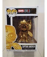 Funko POP - Gold Captain America - Vinyl Figure - 377 - Marvel - £11.80 GBP