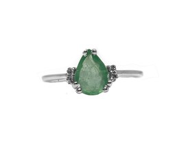 Emerald Diamond Engagement Ring 1.50 Ct Emerald Anniversary Ring - £65.75 GBP