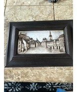 Bratislava Slovakia Resin Carved Framed 3D City Scape Brown - $79.43