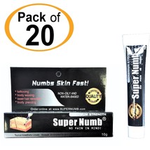 LOT of 20 Tube x10g TUBE Numbing Cream SUPER NUMB Tattoo Piercings Waxing Laser  - £93.81 GBP