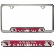 arizona cardinals nfl football logo premium stainless license plate frame - £31.96 GBP