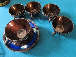 Antique Sarreguemines FRANCE/ENGLISH Copper Lustreware Pitcher CUPS/SAUCERS Pick - £67.80 GBP+