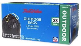 True Value 1221750 Large Trash Bag, Black, 33 Gallon, 33-count - €24,47 EUR