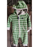 Carter’s ~ 3 Month Baby ~ One (1) Piece Sleeper ~ Green Striped - $285.35 MXN