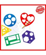 Educational Kids Stencil Set - 10 Vibrant Shapes for Art and Crafting Ac... - $631.74 MXN