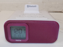 iHome Model iBT22 Dual Alarm Clock Bluetooth Speaker USB Charging White/... - £15.65 GBP