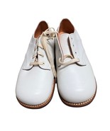 Vintage White Leather Lace-Up Oxford Shoes Boys 10.5 Fleet Air Arch Line - $52.80