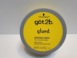 New Schwarzkopf Got2b Glued Spiking Wax For Vertical Styles High Hold 2 OZ - £5.59 GBP