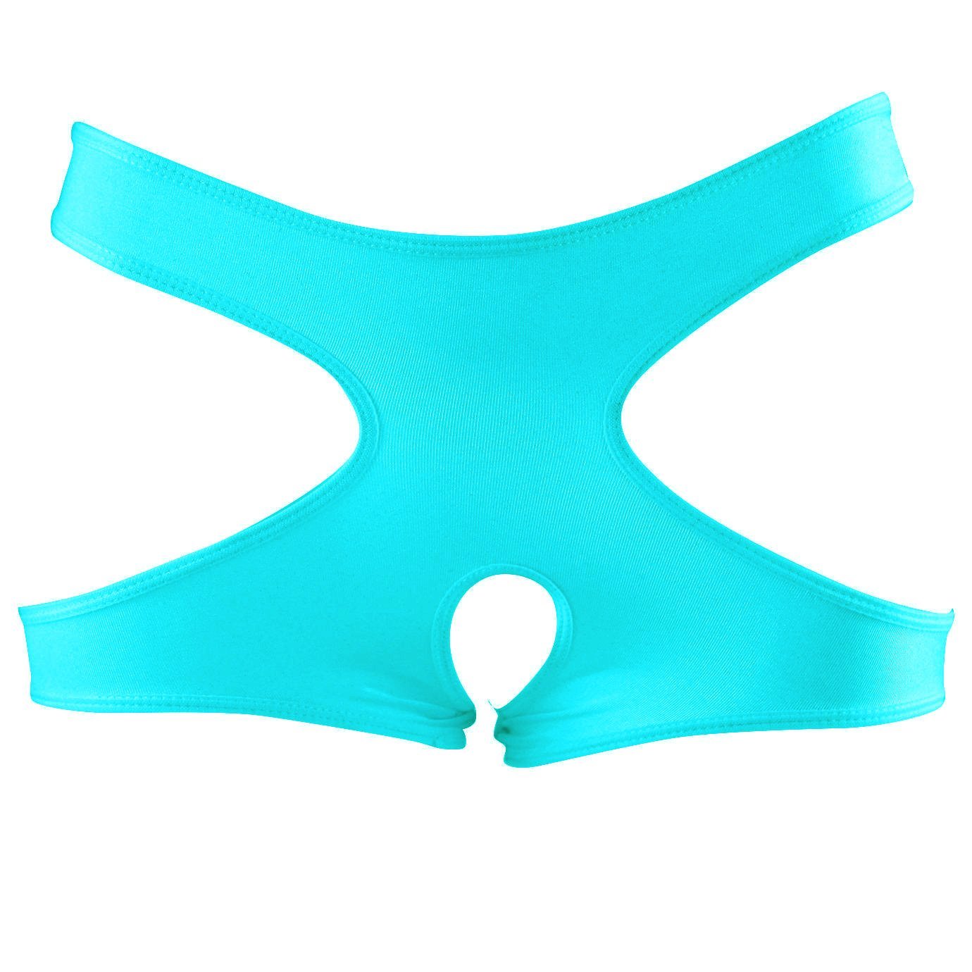 Primary image for Women`s Sexy Panties Plus Size Crotchless Briefs(4XL, Blue)