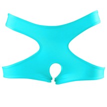 Women`s Sexy Panties Plus Size Crotchless Briefs(4XL, Blue) - $13.85