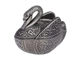 LaModaHome Antique Silver Small Swan Sugar Bowl for Home, Kitchen and Wedding Pa - £21.36 GBP