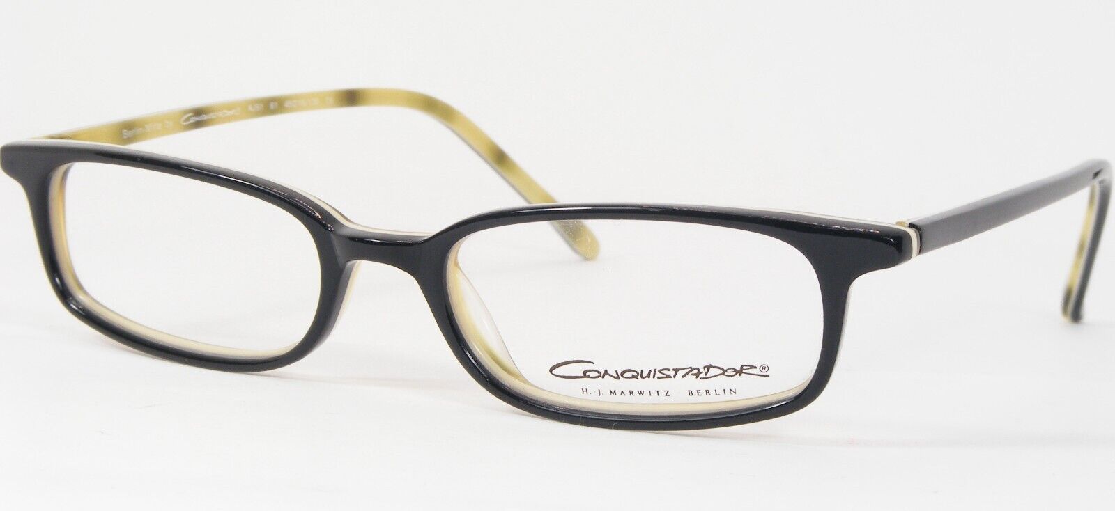CONQUISTADOR H.J.Marwitz AJ51 61 Noir Rare Lunettes 45-16-135 Allemagne - $76.22