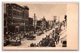 East Main Street View Circus Day Chanute Kansas KS UNP Albertype Postcard L19 - £11.12 GBP