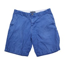 Tommy Hilfiger Shorts Mens 34 Blue High Waist Flat Front Chino Bottoms - $19.68
