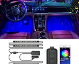 Rgb Led Lights Wireless Under Dash Car Interior Atmosphere Strip Neon Li... - £29.33 GBP