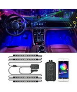 Rgb Led Lights Wireless Under Dash Car Interior Atmosphere Strip Neon Li... - £27.23 GBP