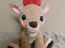 Clarice the Reindeer 8&quot; Plush Lighted Musical Stuffed Animal Toy Tested Works - £14.73 GBP