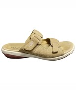 Ryka Slide Sandals Womens 9.5 Brown/White/Pink Leather Upper Slip On Ope... - $452.40 MXN