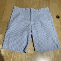 Vineyard Vines Breaker Blue/White Striped Flat Front Chino Shorts Mens 3... - $17.70