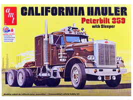 Skill 3 Model Kit Peterbilt 359 California Hauler with Sleeper Cab 1/25 Scale Mo - $90.69