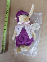 NOS Boyds Bears Emily Babbit 9150-07 Jointed Bunny Plush Purple Dress B49 F* - £21.32 GBP