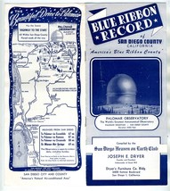 Blue Ribbon Record San Diego County California Brochure 1948 Heaven on E... - $74.44