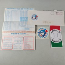 Toronto Blue Jays Souvenirs Sticker and Souvenir and Ticket Order Forms 1978  - £8.51 GBP