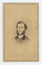 Antique CDV Circa 1860s Handsome Young Man With Mutton Chop Sideburns Currier - £9.63 GBP