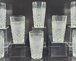 8 Anchor Hocking Wexford 11 Oz Tumblers Vintage Clear Embossed Retro Gla... - $79.07