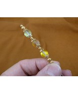 (U-383) 8 mm Peach Mermaid Moonstone 3 bead gold filigree hatpin Pin hat... - $10.99