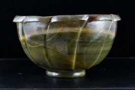 Certified Natural Quartz Carved Round 5086 Ct Big Green Gemstone Bowl Ho... - $1,045.00