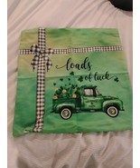 St. Patrick&#39;s Day Pickup Truck Shamrock Farms Pillow Cover Sofa Case 17&quot;X17 - $4.99
