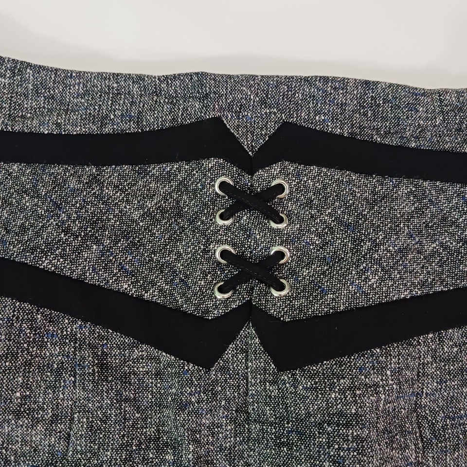 Worthington Women's Black & Gray Side Zipper Pleated Bottom Skirt Size 10 Item image 3