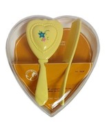 Vintage Nursery Needs Baby Brush &amp;  Comb Set Yellow Made In USA - £15.56 GBP