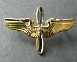 AVIATOR PILOT GOLD COLORED WINGS USAF AIR FORCE LAPEL HAT PIN BADGE 1.25... - $5.74