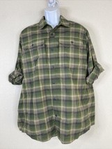 L.L. Bean Men Size XL Green Plaid Button Up Shirt Long Sleeve Outdoor Zi... - £5.70 GBP