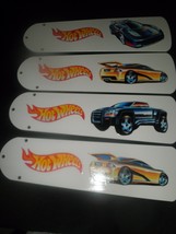 Custom ~ Hot Wheels Ceiling Fan Hot Rod Cars &amp; Trucks ~ Perfect For Boys Room - £93.06 GBP