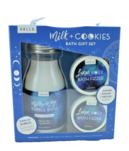 Milk and Cookies Bubble Bath 3 Piece Gift Set New Hallu Escape by Peyton - £8.16 GBP