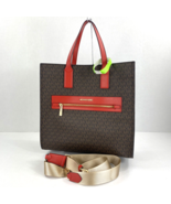 Michael Kors Bag Kenly Large NS  Shopper Tote Signature Brown Flame  B2Y - $118.79