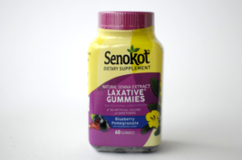 Senokot Laxative Gummies Natural Senna Extract 60 Ct Blueberry Pomegranate 07/24 - £18.27 GBP