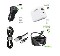 Car + Home Charger 1 X A to C &amp; C to C USB For Motorola Moto G Stylus 5G... - $20.25