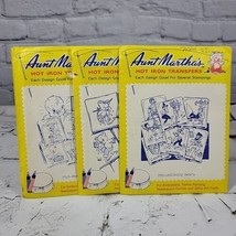 Aunt Martha&#39;s Hot Iron Transfers Lot Of 3 Duckling Hillbilly Bruno The B... - $14.84