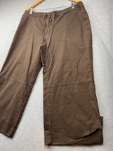 J Jill Womens Carpis Crop Pants Size 16 Stretch Brown Cotton Causal Outdoor - £25.21 GBP