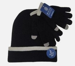 Winter Essentials Kids Cozy Knit Black Beanie and Gloves Set - $259.84 MXN