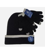 Winter Essentials Kids Cozy Knit Black Beanie and Gloves Set - $259.84 MXN