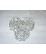 Vintage Glass Set of 6 Crystal Salts Diamond Cut - $19.79